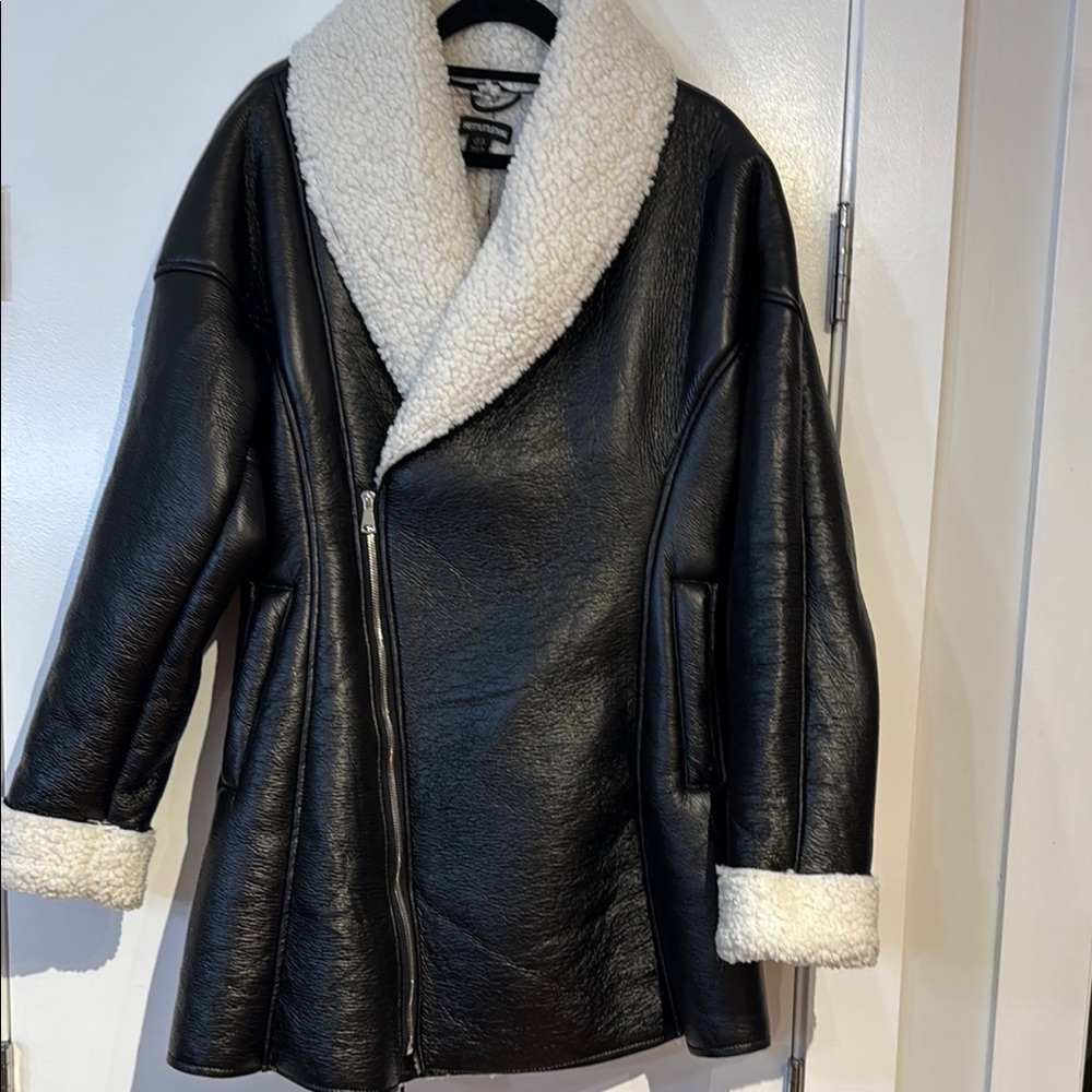 Prettylittlething Black Shearling Women's Jacket - Picture 2 of 5